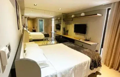Flat para venda em joão pessoa, cabo branco, 1 dormitório, 1 suíte, 1 banheiro, 1 vaga