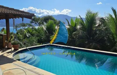 Linda casa em bairro de alto padrão em ilhabela - vista para o mar