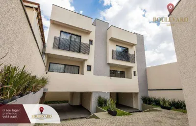 Sobrados em condomínio fechado com 3 dormitórios à venda, 153 m² por r$ 800.000 - xaxim - curitiba/pr