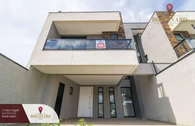 Sobrado triplex novo, com 3 dormitórios à venda, 159 m² por r$ 979.000 - capão da imbuia - curitiba/pr