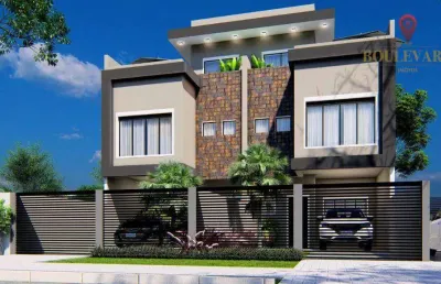 Sobrado triplex novo, com 3 dormitórios à venda, 139 m² por r$ 1.100.000 - santa felicidade - curitiba/pr