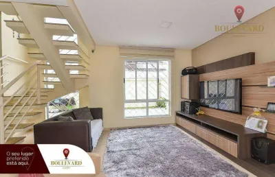 Sobrado semi-mobiliado de frente para a rua com 3 dormitórios à venda, 222 m² por r$ 1.099.000 - guabirotuba - curitiba/pr