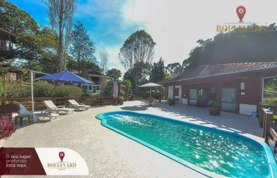 Chácara/pousada rural com lago e  chalés à venda, 20790 m² por r$ 3.650.000 - faxina - são josé dos pinhais/pr