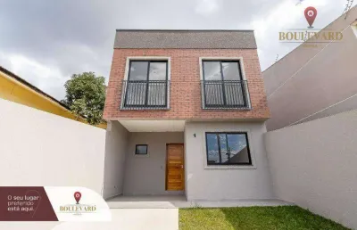 Sobrado novo, com 3 dormitórios à venda, 91 m² por r$ 530.000 - santa cândida - curitiba/pr