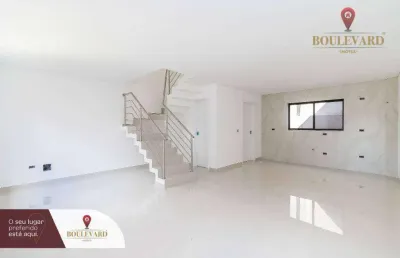 Sobrado novo, interno com 3 dormitórios à venda, 91 m² por r$ 530.000 - santa cândida - curitiba/pr