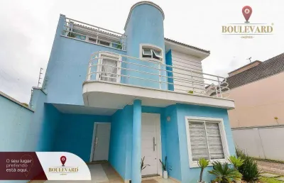 Sobrado de frente para a rua no residencial pádova, com 3 dormitórios à venda, 163 m² por r$ 745.000 - santa felicidade - curitiba/pr