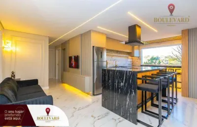 Apartamento mobiliado e decorado no residencial prima torre, com 3 dormitórios à venda, 88 m² por r$ 930.000 - santa felicidade- curitiba/pr