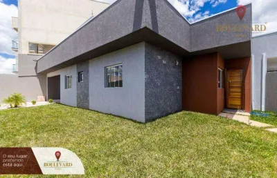 Casa térrea de esquina com quintal e 2 dormitórios à venda, 75 m² por r$ 495.000 - jardim cláudia - pinhais/pr