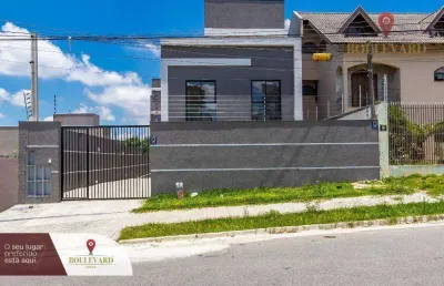 Sobrado novo em condomínio fechado com terraço e 3 dormitórios à venda, 135 m² por r$ 880.000 - tingui - curitiba/pr