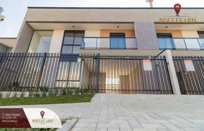 Sobrado novo de frente para a rua com 3 dormitórios à venda, 155 m² por r$ 962.000 - cidade jardim - são josé dos pinhais/pr
