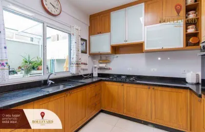 Sobrado em condomínio fechado com 3 dormitórios à venda, 205 m² por r$ 1.290.000 - portão - curitiba/pr