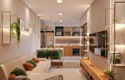 Apartamento novo com 2 dormitórios à venda, 45 m² por r$ 408.000 - novo mundo - curitiba/pr
