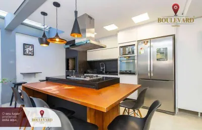 Sobrado em condomínio fechado com 3 dormitórios à venda, 120 m² por r$ 669.000 - uberaba - curitiba/pr