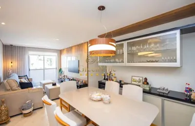 Portão, apartamento com 91 metros privativos, 3 quartos, suíte, sacada com churrasqueira a carvão e