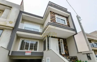 Pinheirinho, sobrado a venda 205 m² de área útil 3 quartos sendo 1 suite, sala, espaço gourmet3 vag