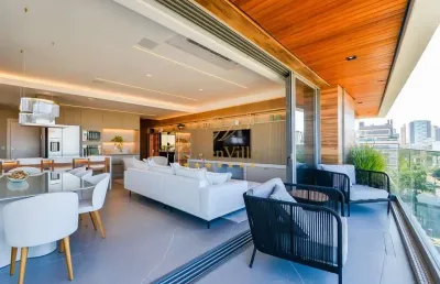 Água verde/ clube curitibano, apartamento de luxo, mobiliado e finamente decorado, 153 metros priva