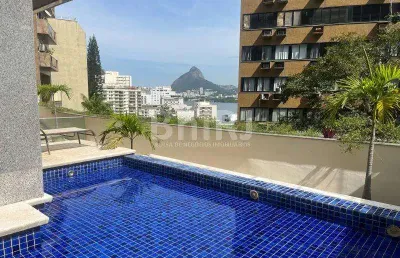 Vendo com vista deslumbrante para lagoa e cristo, com varanda, 4 quartos, 2 vagas, lagoa- rio de janeiro-rj
