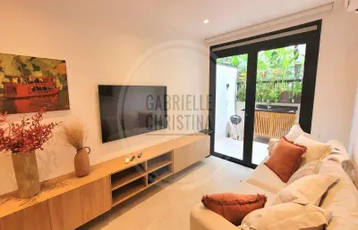 Garden de 1 quarto mobiliado - a uma quadra da praia do leblon