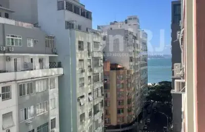 Oportunidade!! excelente localização. vista parcial do mar de copacabana.