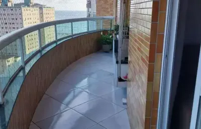 Apartamento para locação no canto do forte – vista lateral para o mar!