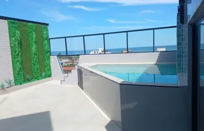 Cobertura com 3 quartos à venda no solemar, praia grande , 86 m2 por r$ 690.000