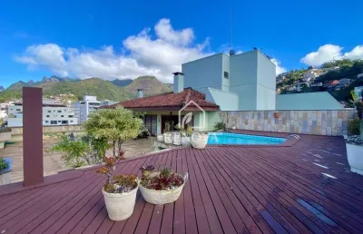 Cobertura alto padrão com três suítes à venda, 397 m² por r$ 2.950.000 - agriões - teresópolis/rj