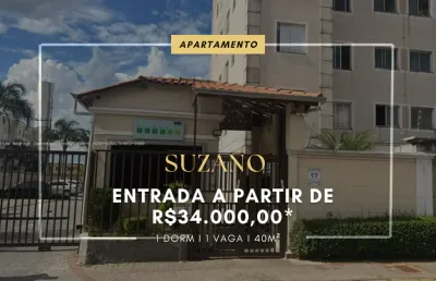 Apartamento para venda em suzano (parque suécia) entrada de 34.000,00- vila urupês