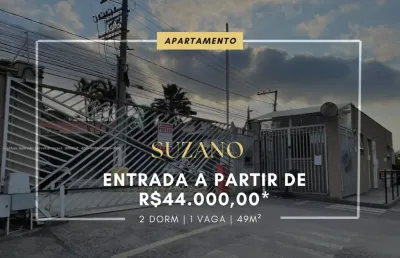 Apartamento mobiliado para venda em suzano próximo ao shopping - entrada de 44.000,00 - parque santa rosa