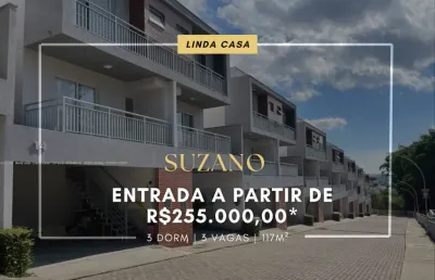Sobrado em condomínio fechado para venda em suzano (porteira fechada)- entrada de 267.000,00 - jd. guaió