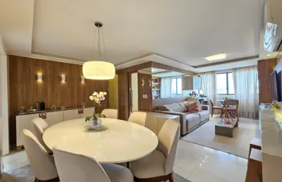 Apartamento 3 suítes mobiliado em localização estratégica no bairro de lagoa nova
