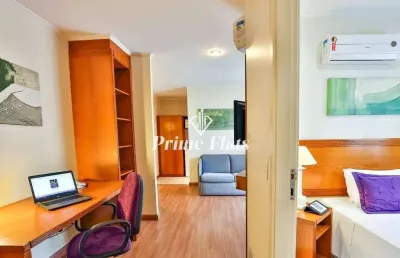 Flat disponível para venda quality suítes long stay vila olímpia, com 52m², 2 dormitórios e 1 vaga