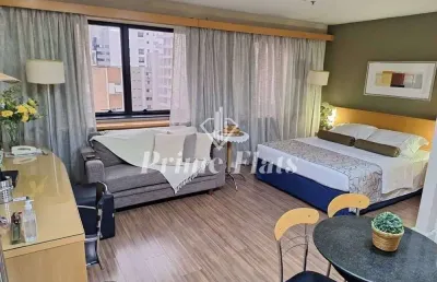 Flat disponível para locação no transamerica executive jardins, com 50m², 1 dormitórios e 1 vaga