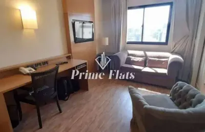 Flat disponível para locação no the world executive flat na vila olímpia, com 30m², 1 dormitório e 1 vaga de garagem