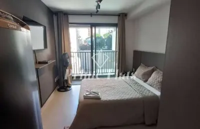 Flat disponível para locação no edifício go campo belo no brooklin, com 25m² e 1 dormitório