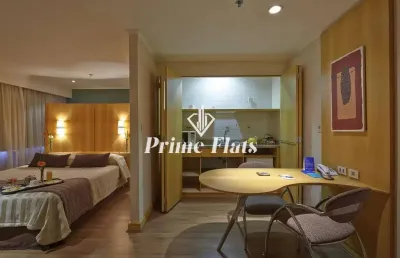 Flat disponível no slaviero essential são paulo ibirapuera, com 35m², 1 dormitório e 1 vaga