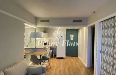 Flat disponível para vrnda no ninety hotel, com 33m², 1 dormitório e 1 vaga