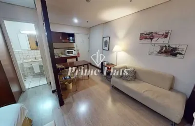 Flat disponível para venda no transamérica executive chácara santo antônio, com 28m², 1 dormitório e 1 vaga