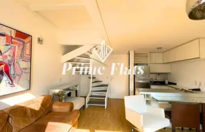 Flat disponível para locação no condomínio edifício urbano duplex na vila nova conceição, com 45m², 1 dormitório e 1 vaga de garagem