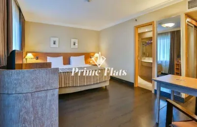 Flat disponível para venda no park inn by radisson berrini no brooklin novo, com 28m², 1 dormitório e 1 vaga de garagem