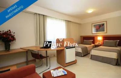 Flat disponível para venda no hotel bienal suítes, com 28m², 1 dormitório e 1 vaga de garagem