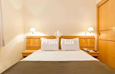 Flat disponível para venda no hotel hampton park no jardim paulista, com 31m², 1 dormitório e 1 vaga