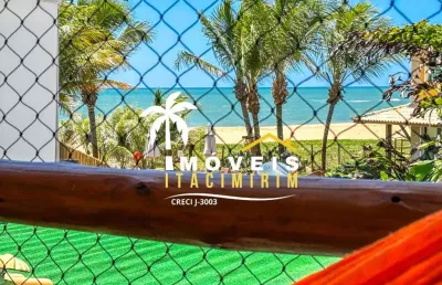 Apartamento à venda 3 suítes duplex em itacimirim pé na areia vista mar