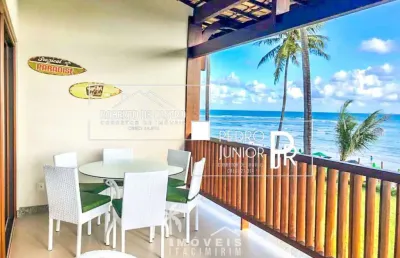 Apartamento 3/4 frente mar superior na praia do surf - itacimirim