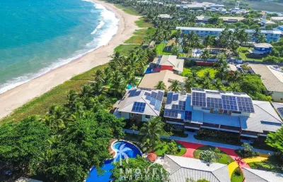 Apartamento à venda 2 suítes em itacimirim condomínio pé na areia térreo