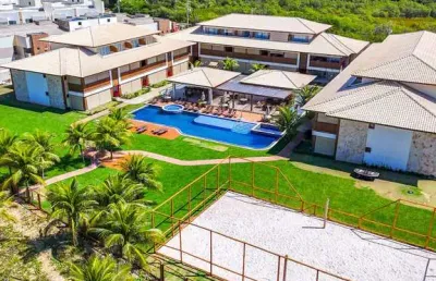 Apartamento térreo 3 suítes pé na areia em itacimirim