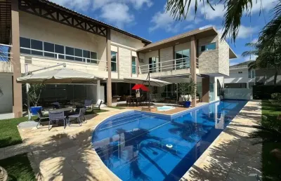 Casa em condomínio fechado com 5 quartos à venda na alphaville fortaleza, 100, pires façanha, eusébio por r$ 9.900.000