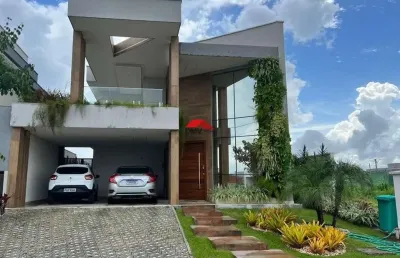 Casa em condomínio fechado com 4 quartos à venda na da costa, 585, cidade alpha, eusébio por r$ 2.390.000