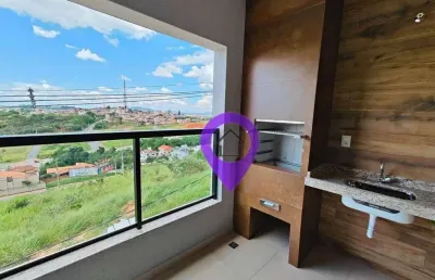 Apartamento à venda no residencial nhá chica, pouso alegre/mg. 65m², 2 dormitórios (1 suíte), 1 vaga, varanda gourmet com churrasqueira