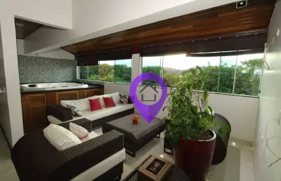 Cobertura de 186m²  em pouso alegre. 3 dormitórios, suíte com hidromassagem, área gourmet e jacuzzi com vista panorâmica