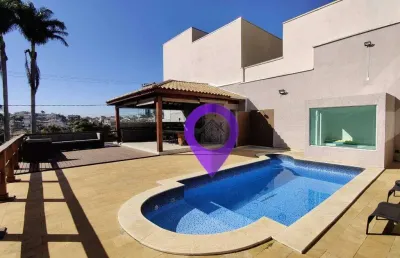 Casa exclusiva de 632m² em pouso alegre com 4 suítes, piscina panorâmica e área gourmet.